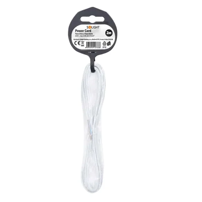Solight flexo šnúra, 2x 0,75mm2, biela, plochá, 2m – Obrázok 2