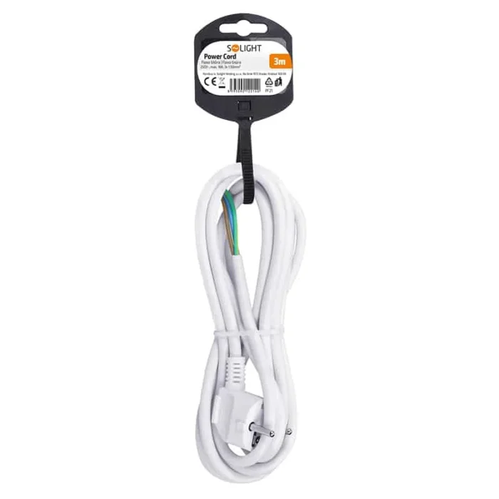Solight flexo šnúra, 3x 1,5mm2, biela, 3m – Obrázok 2