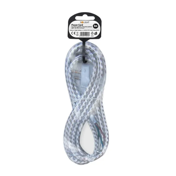 Solight flexo šnúra, 3x 0,75mm2, pletená, 3m – Obrázok 2