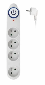 Solight prepäťová ochrana, 150J, 4 zásuvky, 1,5m, biela
