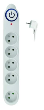 Solight prepäťová ochrana, 150J, 5 zásuviek, 3m, biela