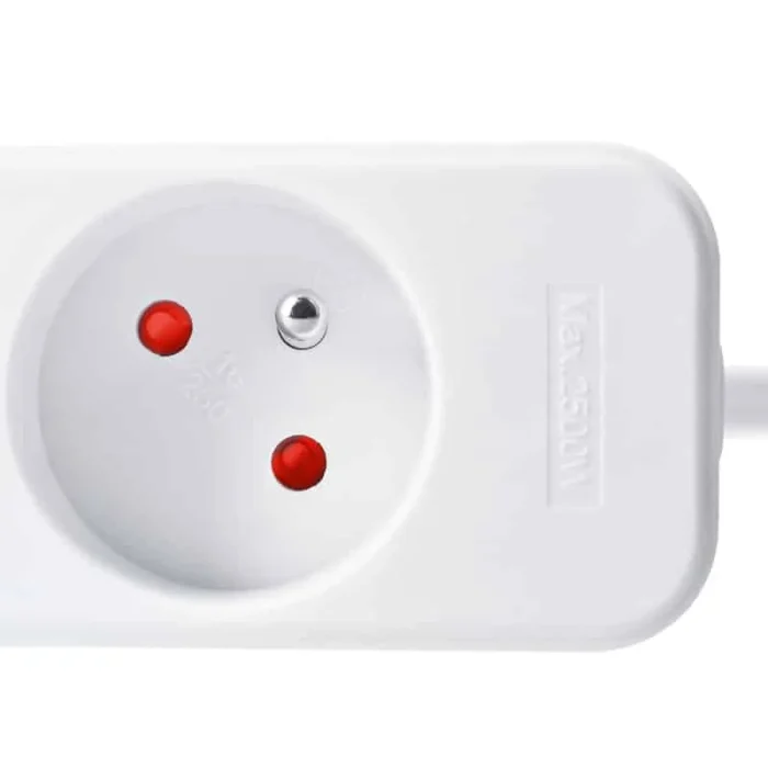 Solight predlžovací prívod, 3 zásuvky, biely, 3m – Obrázok 2