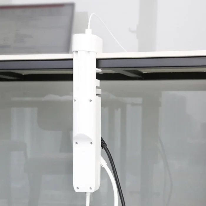 Solight 3z + USB A+C prenosné stolné zásuvky, 2m, biela, USB rýchlonabíjačka 20W PD – Obrázok 2