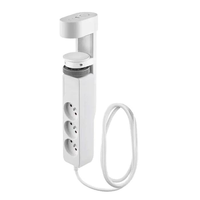 Solight 3z + USB A+C prenosné stolné zásuvky, 2m, biela, USB rýchlonabíjačka 20W PD – Obrázok 3