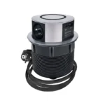 Solight 3z + USB A+C + Wireless 10W výsuvný blok zásuviek, kruhový tvar, predlžovací prívod 2m, 3 x 1,5mm2 – Obrázok 2