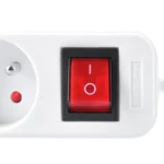 Solight predlžovací prívod, 3 zásuvky, biely, vypínač, 5m – Obrázok 2
