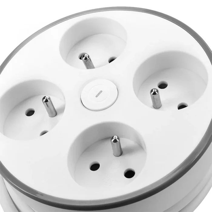 Solight 4z predlžovací prívod, 2m, 3 x 1mm2, biely, vypínač – Obrázok 3