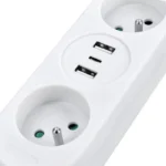 Solight 2z + USB A+C 17W, cestovný predlžovací prívod 1.5m, biely – Obrázok 4