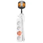 Solight predlžovací prívod, 4 zásuvky, biely, 1,5m – Obrázok 4
