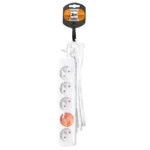 Solight predlžovací prívod, 5 zásuviek, biely, 2m – Obrázok 4