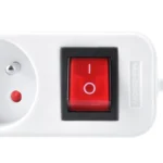 Solight predlžovací prívod, 6 zásuviek, biely, vypínač, 2m – Obrázok 2