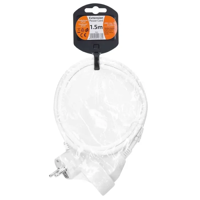Solight predlžovací prívod - spojka, 1 zásuvka, 1,5m, 3 x 1mm2, biela – Obrázok 4