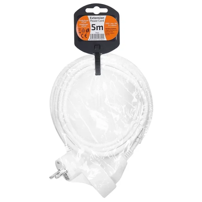 Solight predlžovací prívod - spojka, 1 zásuvka, 5m, 3 x 1mm2, biela – Obrázok 4