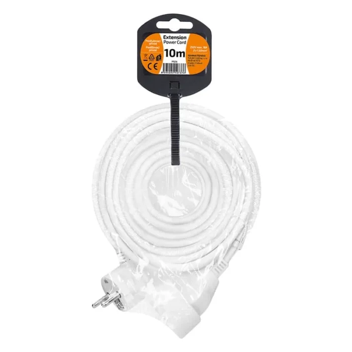 Solight predlžovací prívod - spojka, 1 zásuvka, 10m, 3 x 1,5mm2, biela – Obrázok 4
