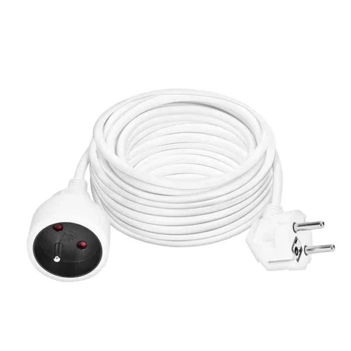 Solight predlžovací prívod - spojka, 1 zásuvka, 10m, 3 x 1mm2, biela – Obrázok 2