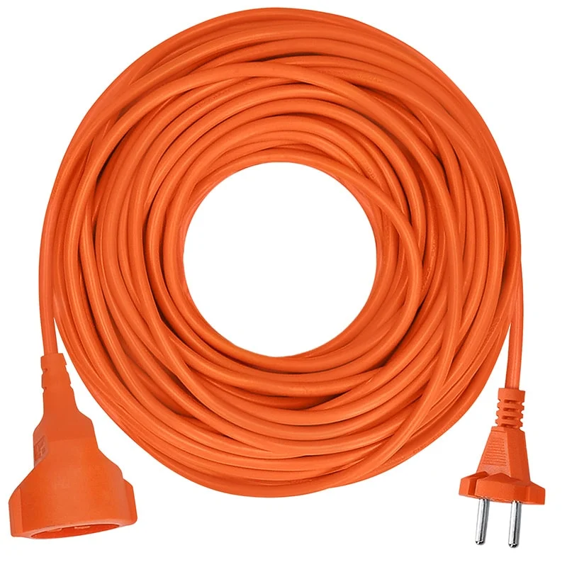 Solight 1z pohyblivý prívod - spojka Solight 1z pohyblivý prívod - spojka, 15m, 2 x 1,5mm2, oranžová – Obrázok 1