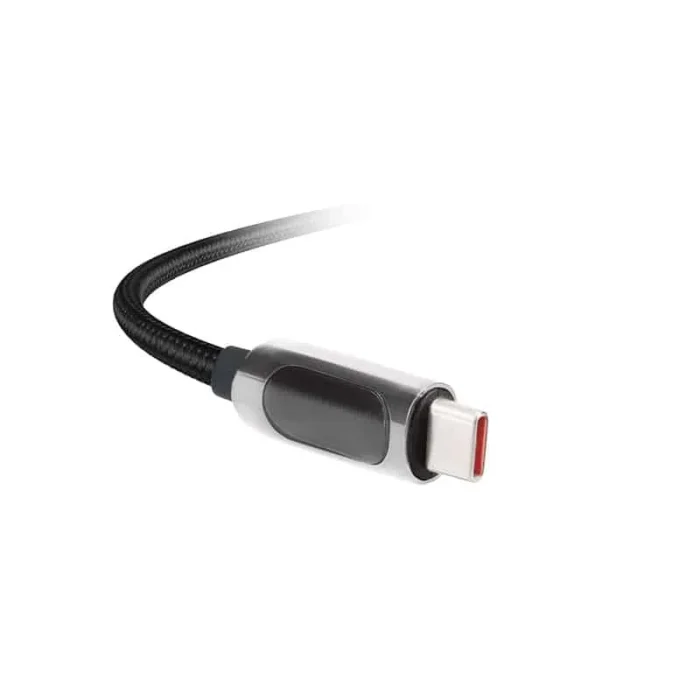 Solight USB-C kábel s displejom, USB-C konektor - USB-C konektor, 100W, 1m – Obrázok 4