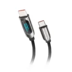 Solight USB-C kábel s displejom, USB-C konektor - USB-C konektor, 100W, 2m – Obrázok 2