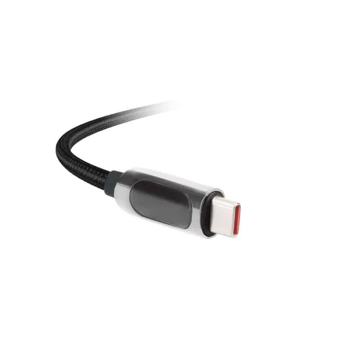 Solight USB-C kábel s displejom, USB-C konektor - USB-C konektor, 100W, 2m – Obrázok 4