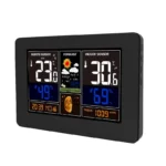 Solight meteostanica, aplikácia Smart Life, extra veľký farebný LCD, teplota, vlhkosť, tlak, USB nabíjanie, čierna – Obrázok 2