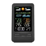 Solight meteostanica, farebný LCD, vnútorná/vonkajšia teplota a vlhkosť, tlak, RCC, čierna – Obrázok 2