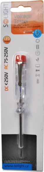 Solight skúšačka 201, priemer 3mm x 140mm, AC napätie kontaktne: 70 - 250V – Obrázok 2