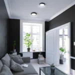 Solight LED mini panel CCT, prisazený, 18W, 1530lm, 3000K, 4000K, 6000K, okrúhly, čierna farba – Obrázok 2
