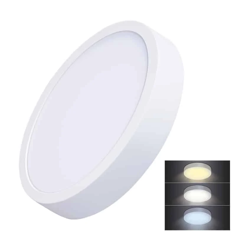 Solight LED mini panel CCT Solight LED mini panel CCT, prisazený, 24W, 1800lm, 3000K, 4000K, 6000K, okrúhly – Obrázok 1