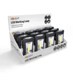 Solight LED svietidlo pracovné, 120+40lm, 3W COB + 3 SMD LED, hák + magnet, 3 x AAA – Obrázok 4