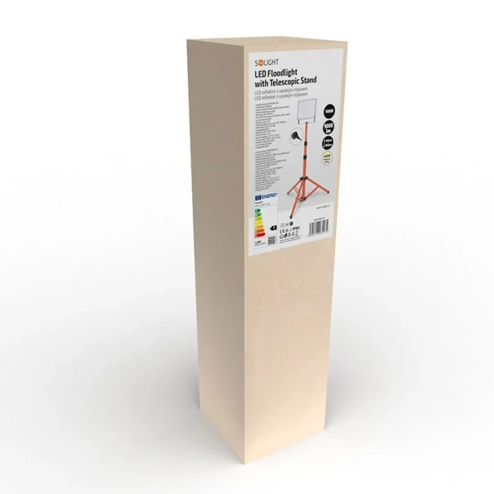 Solight LED reflektor s vysokým stojanom, 100W, 9000lm, 4000K, kábel so zástrčkou, IP65 – Obrázok 4