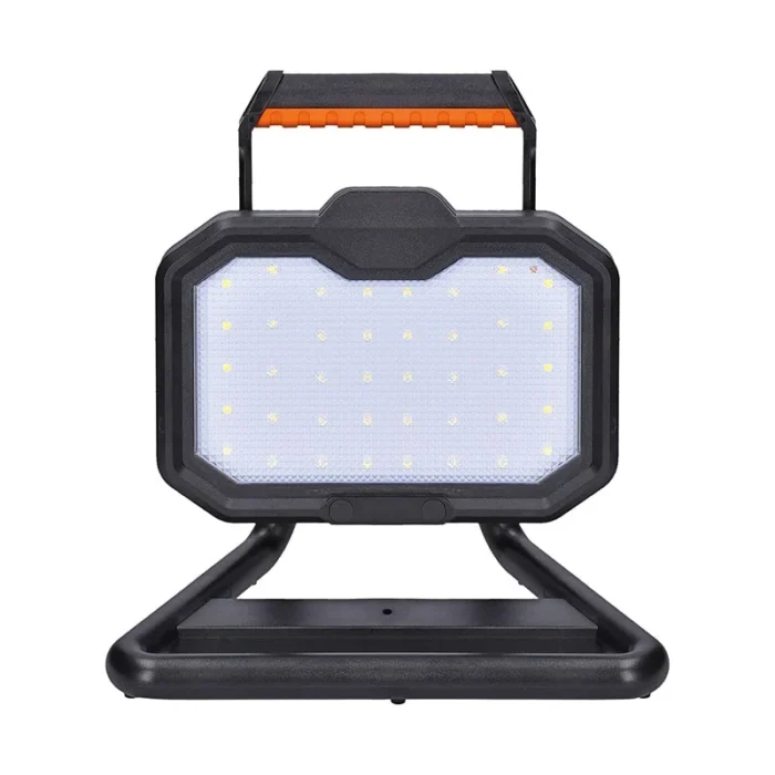 Solight LED reflektor, 20W, prenosný, nabijací, 2000lm, oranžovo-čierny – Obrázok 3