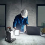 Solight LED reflektor, 30W, prenosný, nabijací, 3000lm, oranžovo-čierny – Obrázok 2