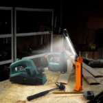 Solight pracovná nabíjacia LED lampa, 500lm + 70lm, COB, Li-Ion, USB, čiernooranžová – Obrázok 3