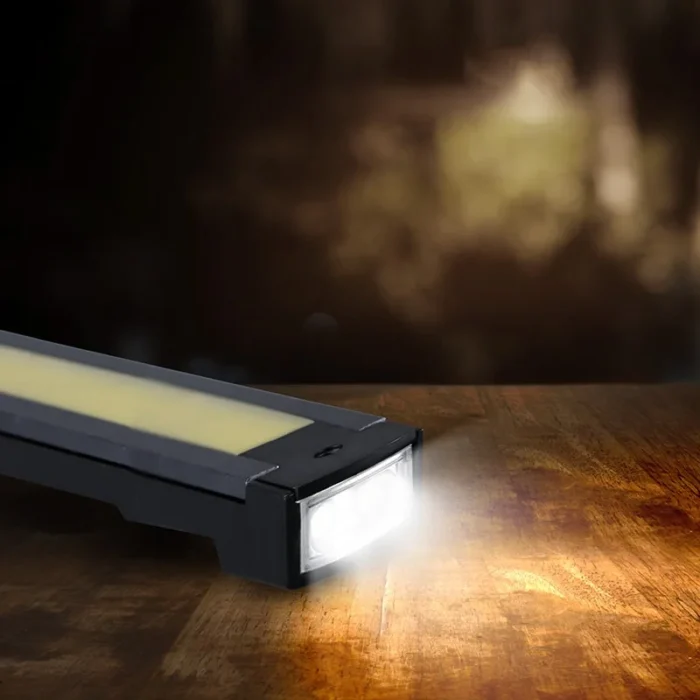 Solight pracovná nabíjacia LED lampa, 500lm + 70lm, COB, Li-Ion, USB, čiernooranžová – Obrázok 4