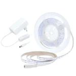 Solight LED COB pásik, sada s adaptérom, vypínač, 5m, 8W/m, 800lm/m, studená biela