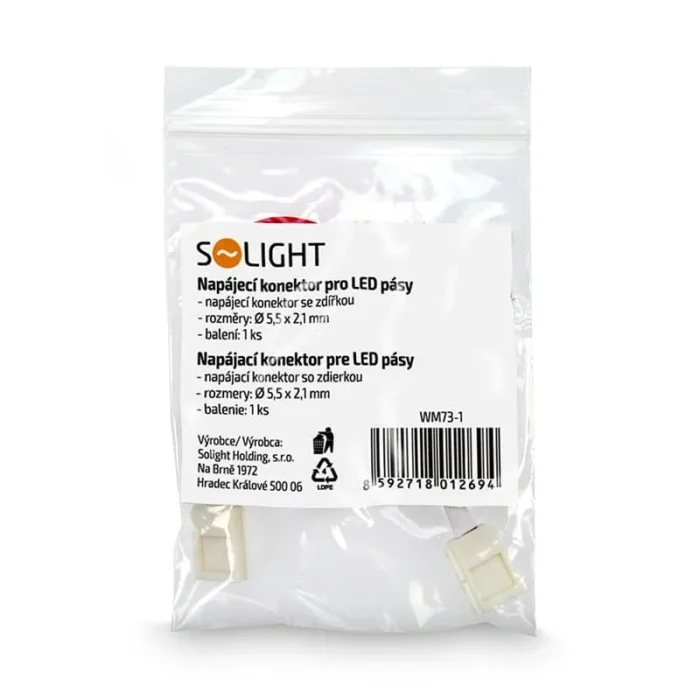 Solight prepojovací kábel pre LED pásy, 8mm zacvakávací konektor na oboch stranách, 1ks, sáčok – Obrázok 3