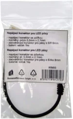 Solight napájací konektor pre LED pásy, 5,5 mm zdierka - 8mm zacvakávací konektor, balenie 1ks, sáčok – Obrázok 3