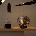 Solight kovový okrúhly lampáš so žiarovkou s micro LED, teplá biela, medená, 3xAA, 19cm – Obrázok 2