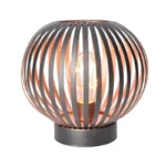 Solight kovový okrúhly lampáš so žiarovkou s micro LED, teplá biela, medená, 3xAA, 19cm – Obrázok 4