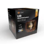 Solight kovový oválny lampáš so žiarovkou s micro LED, teplá biela, medená, 3xAA, 18cm – Obrázok 4