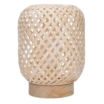 Solight ratanová LED lampáš s LED žiarovkou, teplá biela, 2x AAA, 19cm