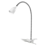 Solight LED stolná lampička, 2,5W, 3000K, clip, biela farba