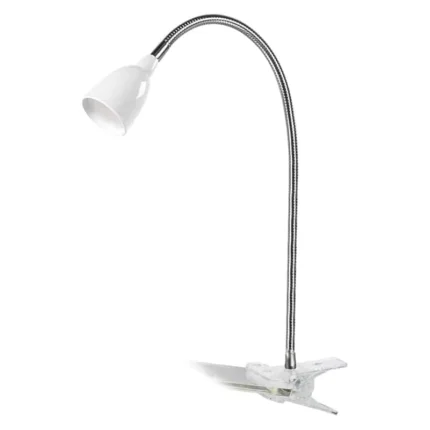 Solight LED stolná lampička, 2,5W, 3000K, clip, biela farba