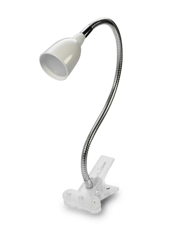 Solight LED stolná lampička, 2,5W, 3000K, clip, biela farba – Obrázok 2