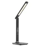 Solight LED stolná lampička s displejom, 9W, voľba teploty svetla, koža, čierna – Obrázok 2