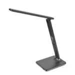 Solight LED stolná lampička s displejom, 9W, voľba teploty svetla, koža, čierna – Obrázok 3