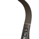 Solight LED stolná lampička s displayom, 6W, 4100K, koža, hnedá