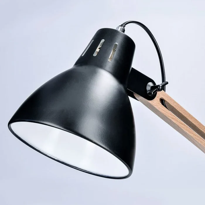 Solight stolná lampa Falun, E27, čierna – Obrázok 3
