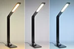 Solight LED stolná lampička stmievateľná, 8W, display, zmena chromatickosti, hliník, čierna – Obrázok 2