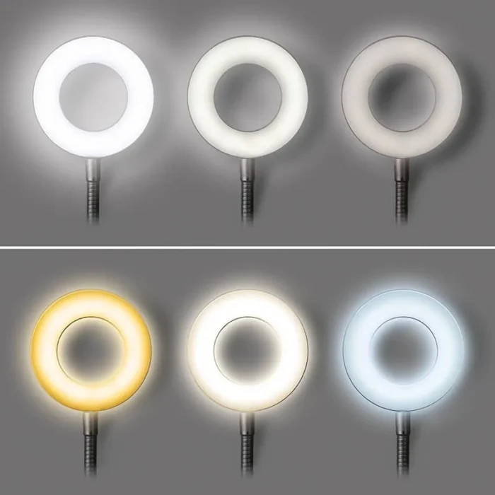 Solight LED stmievateľná stolná lampička s klipom, 300lm, nastaviteľná teplota svetla, USB – Obrázok 4